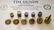 piano key weight gauges and lead weights